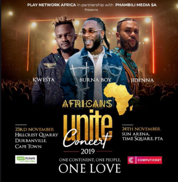 Africa unite against xenophobia concert 