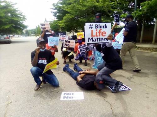 Nigerian protesters 