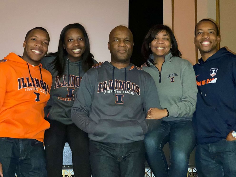 Nina Mitchell, 17, graduated from DeKalb High School in DeKalb, Illinois, with a 4.549 GPA. Here she is seen in an undated photo with her parents, Darren and Melody Mitchell, and brothers Robert, 21 and Michael 20.