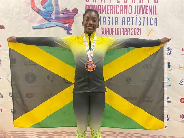 14 Year Old Alana Walker makes history as first Jamaican to win international gymnastics  medal