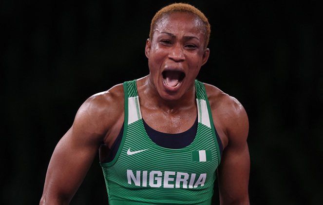 Nigeria Wins First Silver Medal At The Tokyo Olympics with Wrestler Blessing Oborududu