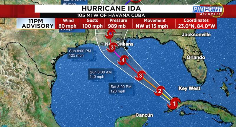 Hurricane Ida threatens to hit Louisiana on anniversary of Hurricane Katrina