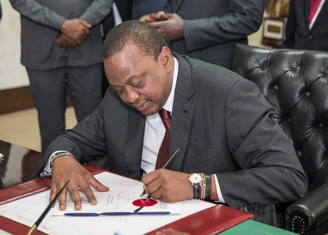 Kenya’s President Uhuru Kenyatta signs into law a Bill that locks secret lovers out of their partners’ wealth in case of death