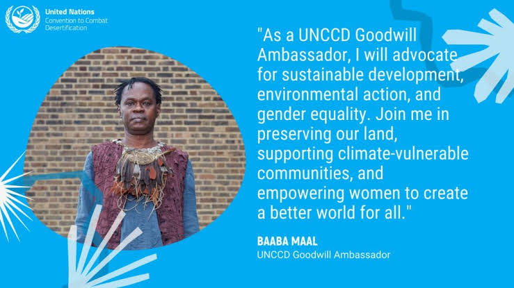 Senegalese music icon Baaba Maal named UNCCD Goodwill Ambassador 